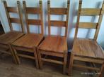 4 houten stoelen, Ophalen, Bruin, Zo goed als nieuw, Vier