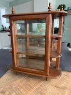 Houten Wandvitrinekast met Glas, Ophalen, Gebruikt, 50 tot 100 cm, Minder dan 100 cm