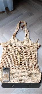 Gehaakte Dames Tas + Klein Tasje, Ophalen of Verzenden, Zo goed als nieuw, Beige, Handtas