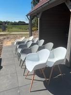 Tuinstoelen kuip 10 stuks grijs en wit, Tuin en Terras, Tuinstoelen, Ophalen of Verzenden, Kunststof