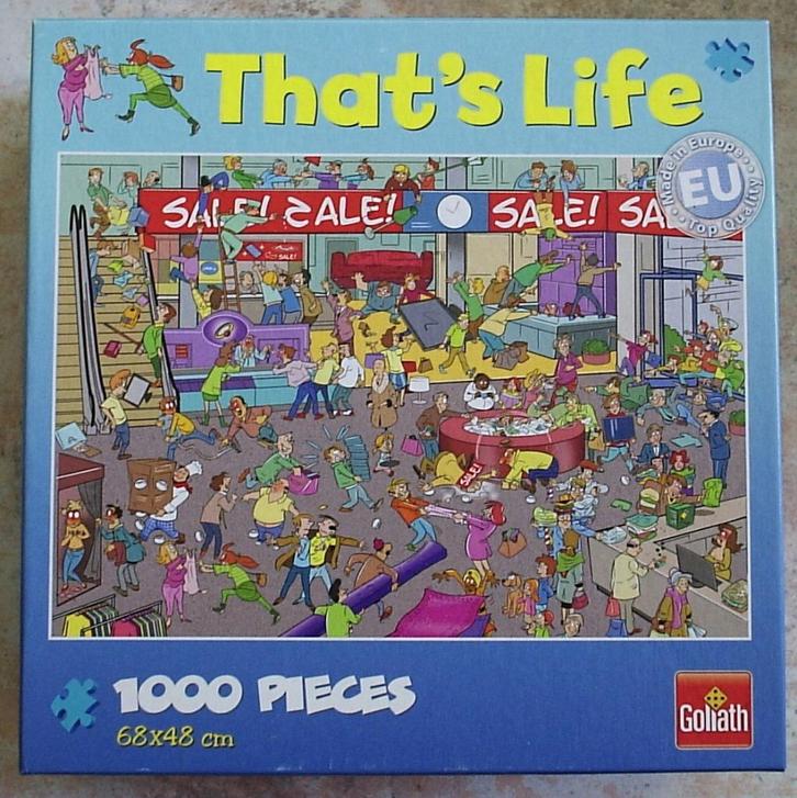 Legpuzzel - Goliath. That's Life - sale, Hobby en Vrije tijd, Denksport en Puzzels, Zo goed als nieuw, Legpuzzel, 500 t/m 1500 stukjes