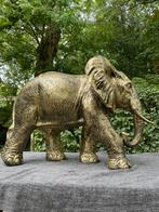 Olifant safari goud brons beeld Afrika tuin vijver babykamer, Ophalen, Nieuw, Overige materialen