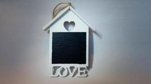 Hanger huis met krijtbord en tekst p/st. AFGEPRIJSD, Huis en Inrichting, Woonaccessoires | Overige, Nieuw, Ophalen of Verzenden