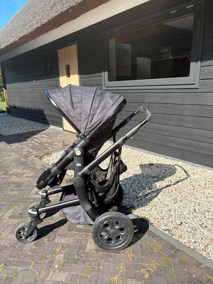 Joolz Day Denim compleet, Kinderen en Baby's, Kinderwagens en Combinaties, Gebruikt, Combiwagen, Overige merken, Luchtbanden, Met reiswieg