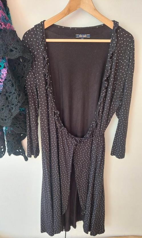 King Louie overslag jurk wikkeljurk XL zwart wit, Kleding | Dames, Jurken, Zo goed als nieuw, Maat 46/48 (XL) of groter, Wit, Knielengte
