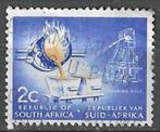 Zuid-Afrika 1961-1962 - Yvert 251 - Goudwinning (ST), Postzegels en Munten, Postzegels | Afrika, Zuid-Afrika, Ophalen, Gestempeld