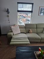 Comfortabele groene bankstel, 250 tot 300 cm, Gebruikt, Hoekbank, 75 tot 100 cm