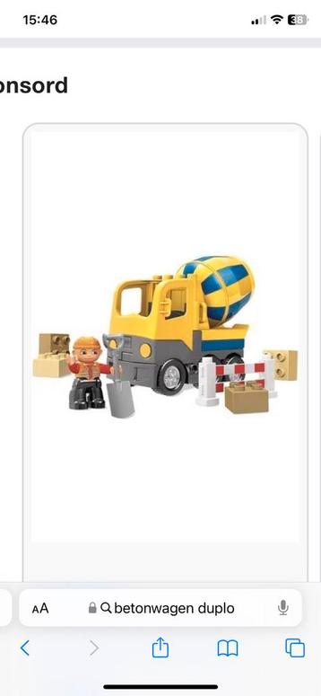 Duplo Cementwagen met accessoires beschikbaar voor biedingen