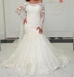 Zeemeermin mermaid trouwjurk bruidsjurk witte jurk, Ophalen of Verzenden, Zo goed als nieuw, Wit, Trouwjurk