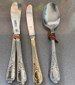 Barok bestek Esmeyer 4x lepel en 2 en 1 lunchmes verguld, Antiek en Kunst, Antiek | Bestek, Ophalen of Verzenden