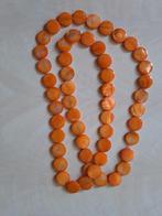 Oranje muntenketting parelmoer, Verzenden, Gebruikt, Oranje, Overige materialen
