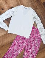 Studio anneloes set M broderie trui & stairdown batik broek, Maat 38/40 (M), Ophalen of Verzenden, Zo goed als nieuw, Roze