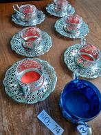 Verzilverde glaashouders set - 6 delig, Ophalen of Verzenden