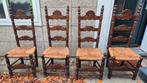 💥 Set van Vintage Eetkamerstoelen / 4 Stoelen Rotan zitting, Huis en Inrichting, Stoelen, Ophalen