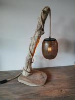 Landelijk staand tafellampje van drijfhout, Huis en Inrichting, Lampen | Tafellampen, 50 tot 75 cm, Nieuw, Ophalen of Verzenden