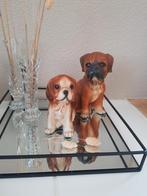 Honden beeldjes puppy's boxer beagle vintage, Verzamelen, Beelden en Beeldjes, Gebruikt, Ophalen of Verzenden, Dier