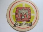 oud bierviltje  PILSNER URQUELL  type 1, Verzamelen, Ophalen of Verzenden, Zo goed als nieuw, Viltje(s), Overige merken
