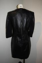 Arma zwarte leren jurk zakken voorkant mooie pasvorm M, Kleding | Dames, Jurken, Maat 38/40 (M), Verzenden, Zwart, Arma