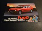 Brochure Zastava Yugo 1985, Boeken, Auto's | Folders en Tijdschriften, Ophalen of Verzenden, Zo goed als nieuw