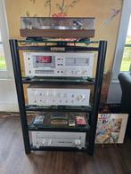 Vintage Yamaha Stereoset + Uniek Busch Audio Rack., Ophalen, Gebruikt, Cassettedeck, Losse componenten