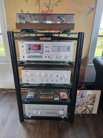 Vintage Yamaha Stereoset + Uniek Busch Audio Rack. beschikbaar voor biedingen
