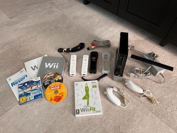 Nintendo Wii zwart met veel spellen beschikbaar voor biedingen