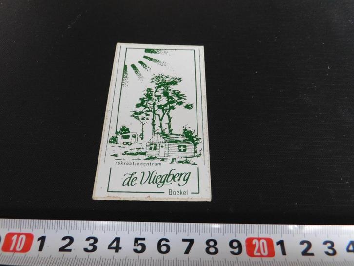 sticker boekel rekreatie centrum de vliegberg, Verzamelen, Stickers, Zo goed als nieuw, Bedrijf of Vereniging, Ophalen