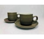 Vintage Denby Camelot Chevron 1961 2x kop en schotel servies, Antiek en Kunst, Antiek | Servies los, Ophalen of Verzenden