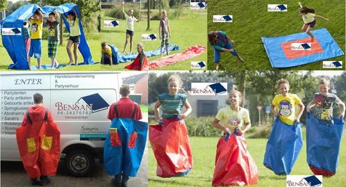 zeskampspellen zeskamp familiedag buurtfeest bensan enter, Hobby en Vrije tijd, Feestartikelen | Verhuur, Zo goed als nieuw, Overige