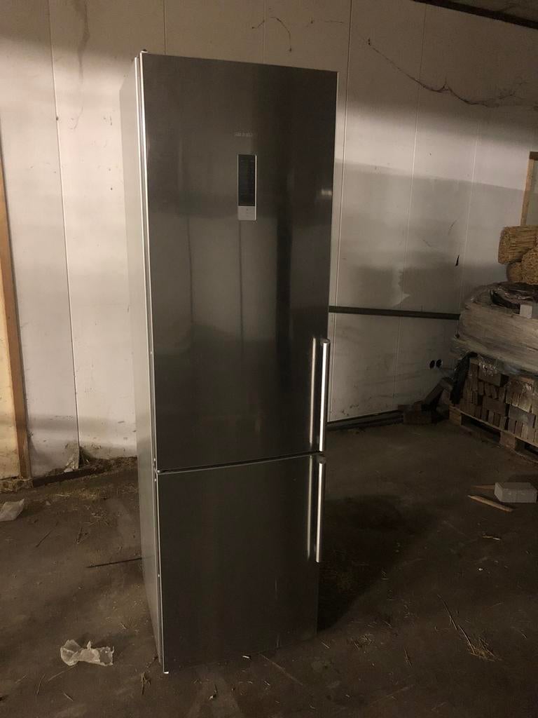 Siemsen rvs koelvriescombinatie, Witgoed en Apparatuur, Koelkasten en IJskasten, 200 liter of meer, Met aparte vriezer, Zo goed als nieuw