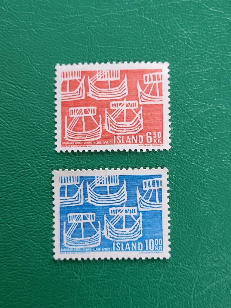 IJslandse Postzegels 1969 Norden Serie - Viking Schepen, Ophalen of Verzenden, Postfris