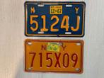 2 NEW YORK nummerplaten MOTORCYCLE  ( kentekenplaat ), Verzamelen, Overige Verzamelen, Verzenden, Gebruikt