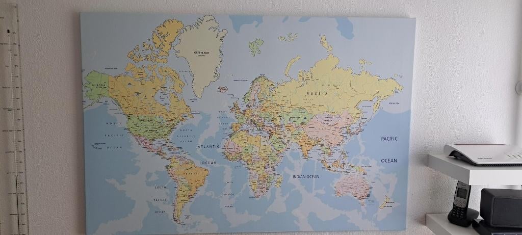 wereldkaart, Boeken, Atlassen en Landkaarten, 1800 tot 2000, Wereld, Ophalen, Onbekend