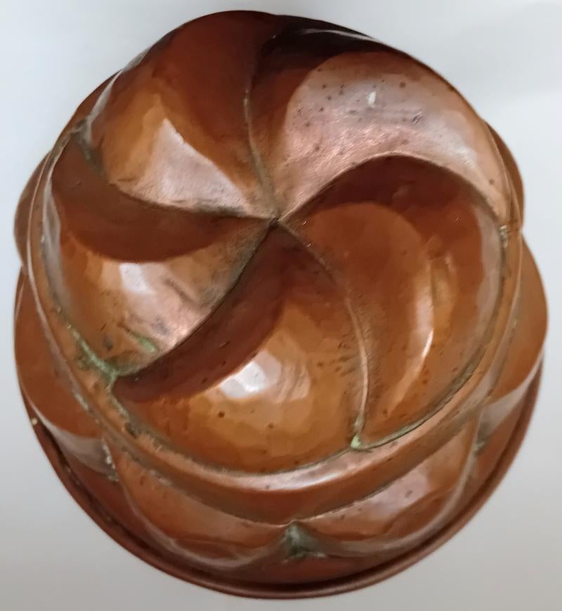 Antieke grote rood koperen cake/puddingvorm tulband, Ophalen of Verzenden, Rood, Overige materialen, Overige typen