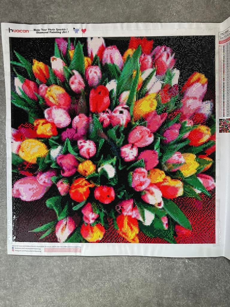 Diamond painting tulpen, Ophalen