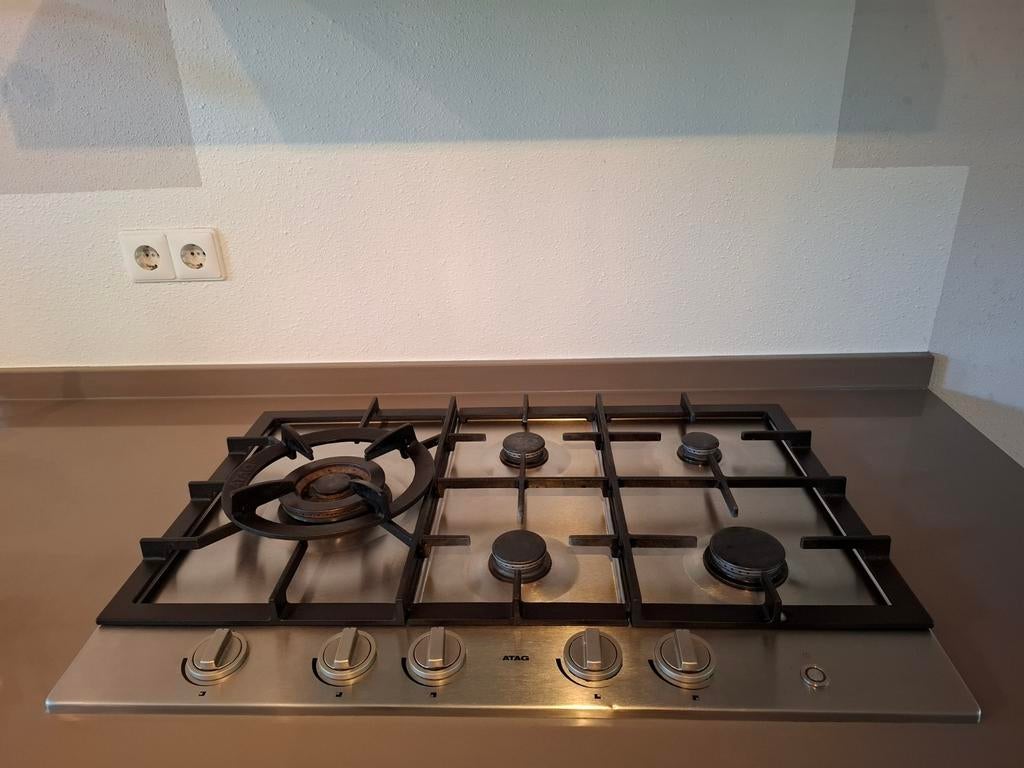 Atag 5 pits kookplaat, Witgoed en Apparatuur, Kookplaten, Ophalen, Inbouw, Gas, 5 kookzones of meer