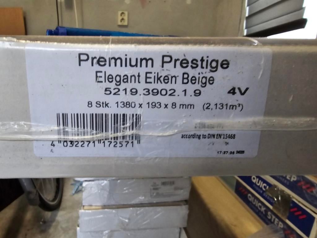 Laminaat Premium Prestige Elegant Eiken Beige 17m2, Ophalen, Beige, Nieuw, Minder dan 10 m²