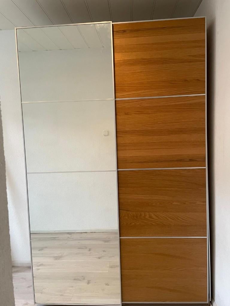 Ikea kledingkast (PAX) met spiegelschuifdeur (150X236X60), Gebruikt, 100 tot 150 cm, 200 cm of meer, Overige materialen