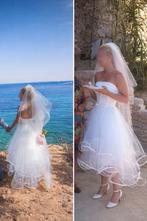 Trouwjurk Suzanne Ehrmann, maat 38, Ophalen of Verzenden, Zo goed als nieuw, Wit, Trouwjurk