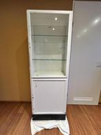 Vintage medicijnkast | vitrinekast met glas, Ophalen, 50 tot 100 cm, Glas, 150 tot 200 cm