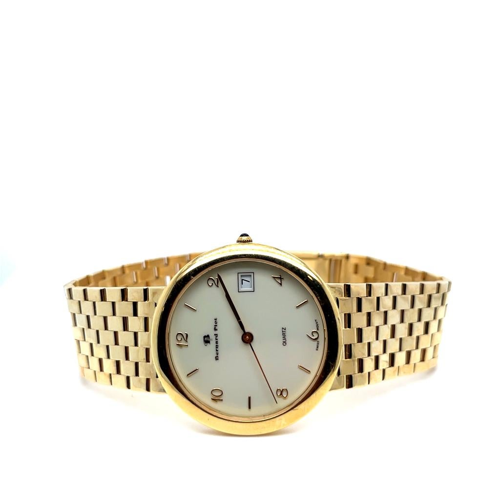 Bernard piot gouden herenhorloge, Polshorloge, Zo goed als nieuw, Goud, Goud