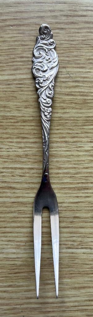 OUD BESTEK VLEESVORKJE LOS VERZILVERD SOLA 90 15 cm, Ophalen of Verzenden