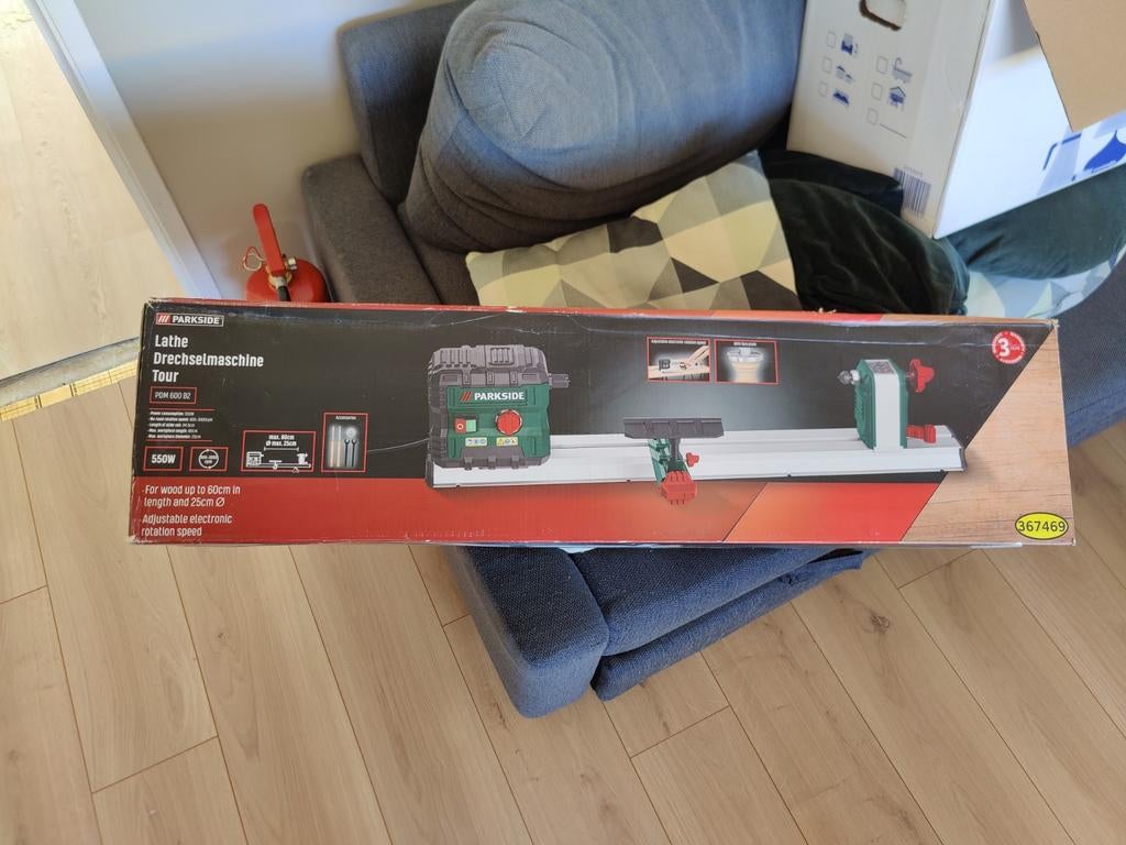 Parkside 550 watt draaibank PDM 600 B2 nieuw, Ophalen of Verzenden, Nieuw, Houtdraaibank