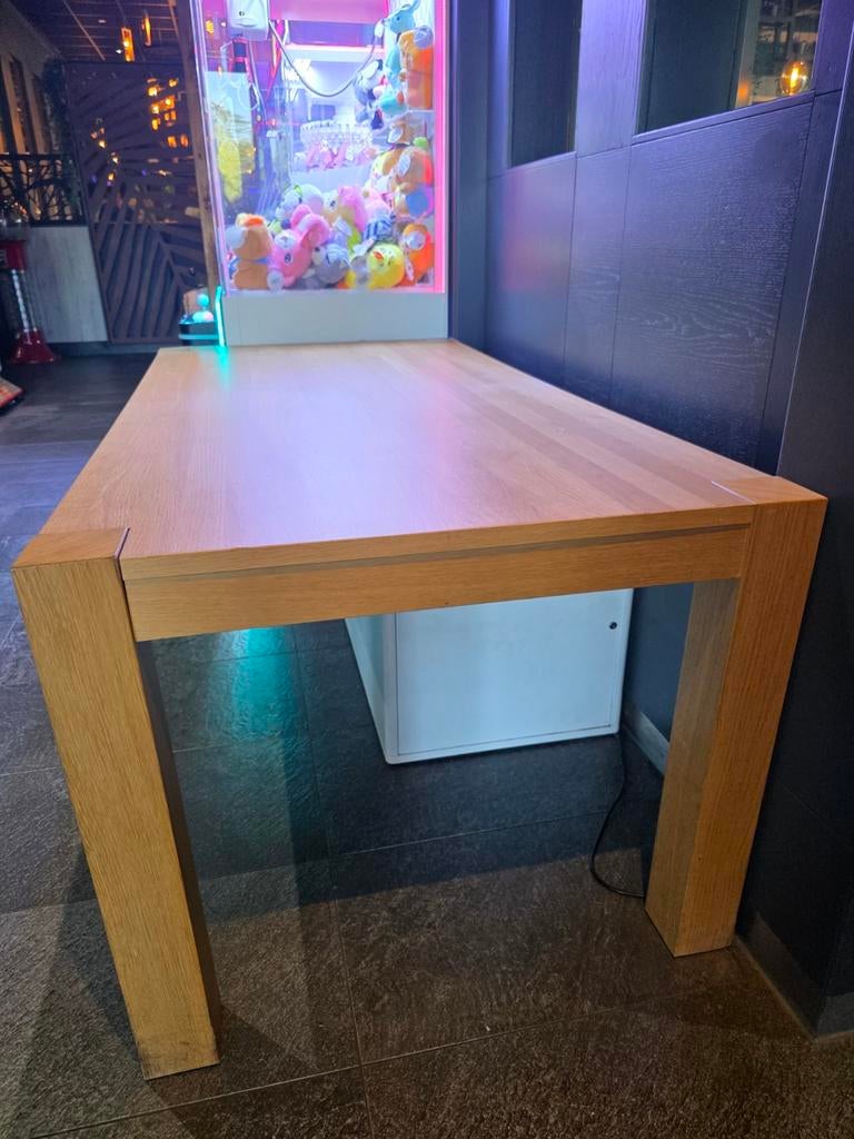 Stevige houten tafel - 178x90x74 cm, Huis en Inrichting, Tafels | Eettafels, Gebruikt, Vijf personen of meer, 150 tot 200 cm, Rechthoekig