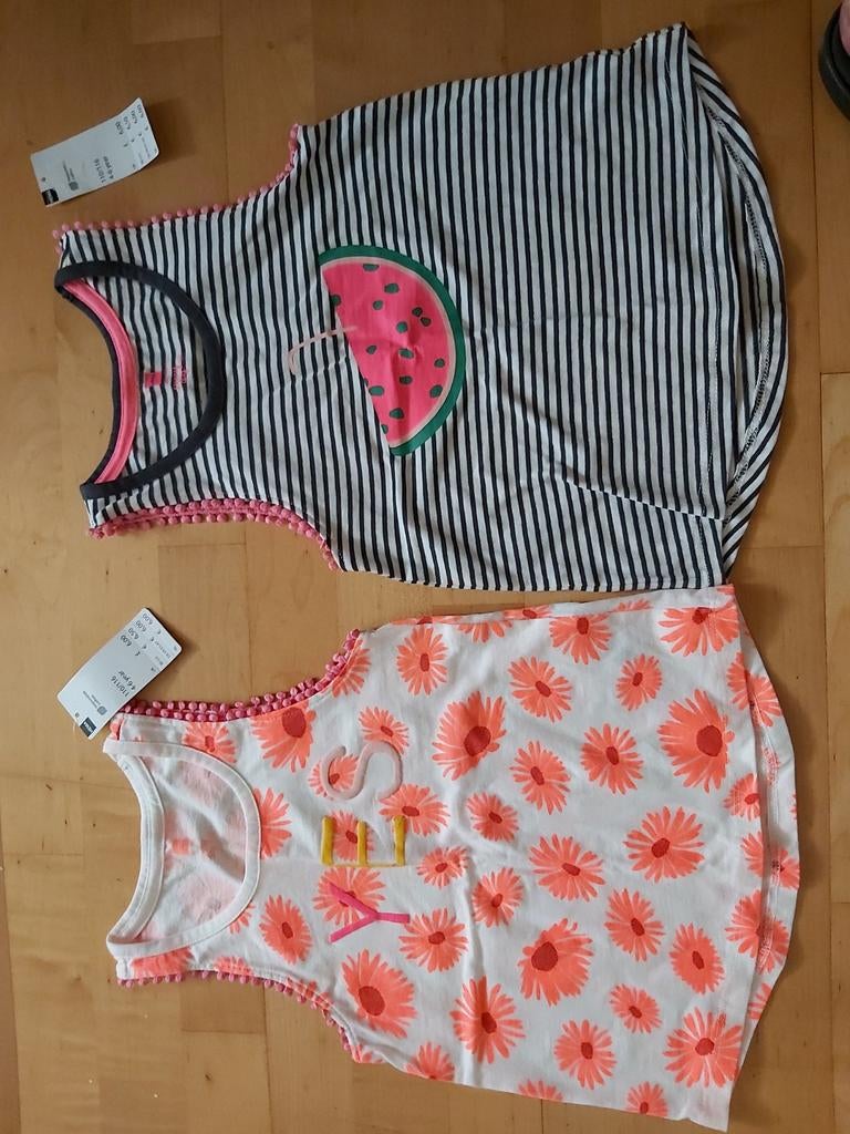 2 nieuwe hempjes, Hema, maat 110-116, Kinderen en Baby's, Kinderkleding | Maat 116, Ophalen of Verzenden, Nieuw, Meisje, Jurk of Rok