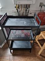 IKEA trolley - zwart metalen serveerwagen, Ophalen of Verzenden, Gebruikt