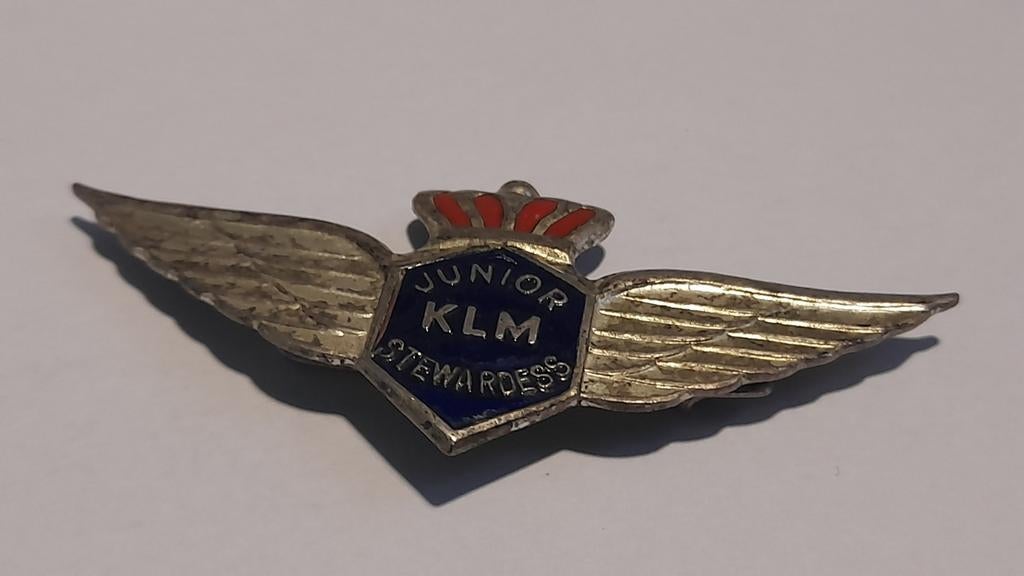 Vintage KLM Junior Stewardess Vleugelspeld, Verzamelen, Verzenden, Gebruikt, Overige typen
