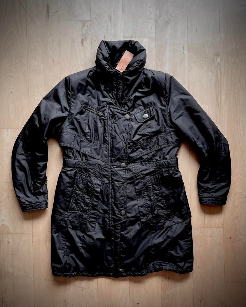 Creenstone Greenstone design jas half lang zwart 44 / L, Ophalen of Verzenden, Zo goed als nieuw, Maat 42/44 (L), Zwart