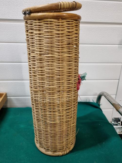 Wc rol houder rotan bamboe met deksel, Ophalen of Verzenden, 'T Olde Gre-j, Info@toldegrej.nl, Endepoelstraat 20f Didam