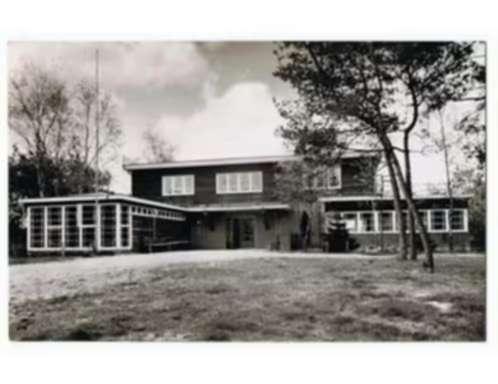 Oldebroek Gld, Jeugdherberg NBAS Bondshuis, gelopen 1957, Verzamelen, Ansichtkaarten | Nederland, Verzenden, 1940 tot 1960, Gelopen